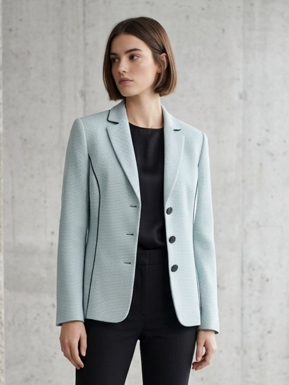 Le Suit Light Mint Green Tailored Blazer